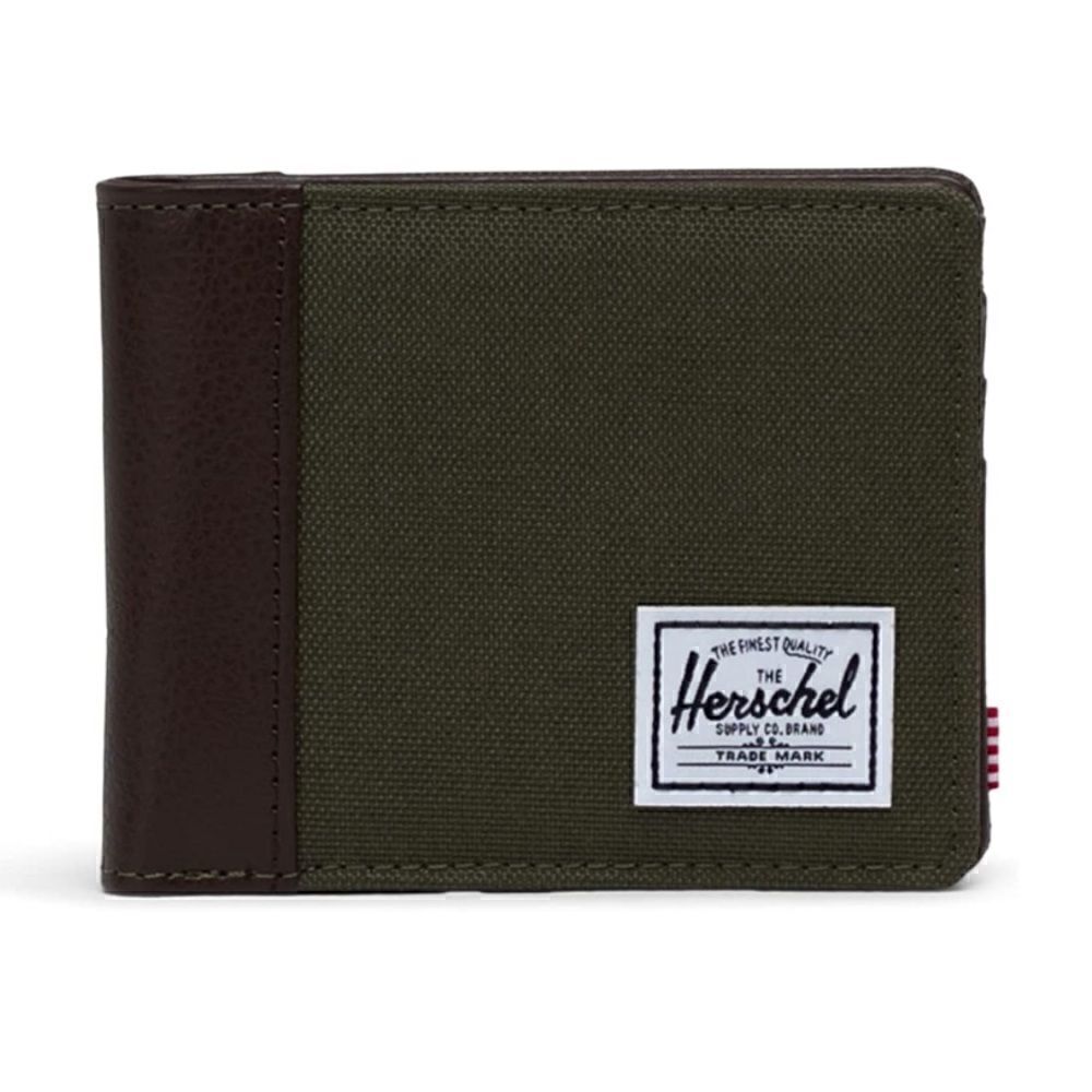 Brown and Green Herschel Wallet